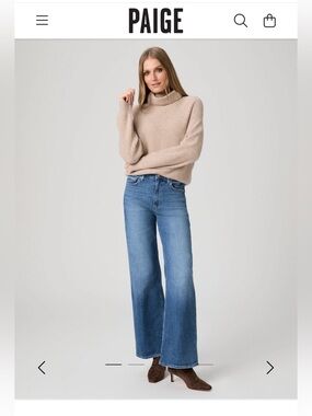 PAIGE Anessa 31" Wide Leg Jeans
